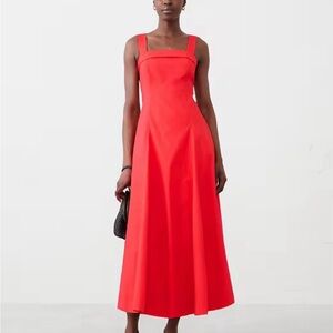 Banana Republic Factory Red Sleeveless A-line Maxi Dress